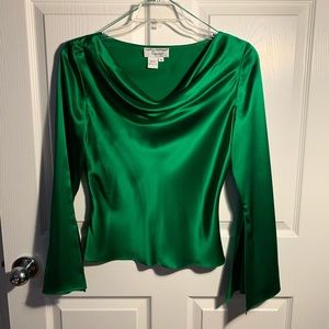 Green Silk Blouse